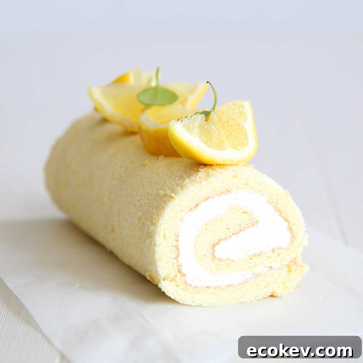 Gluten Free Lemon Roll Cake Recipe with Almond Flour