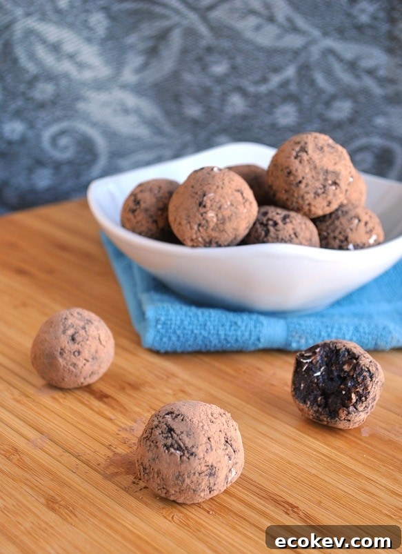 chocolate blueberry energy ball