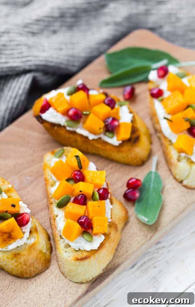 Butternut squash isn't only for soup! These butternut squash crostini appetizers elevate this humble fall gourd to super star status!