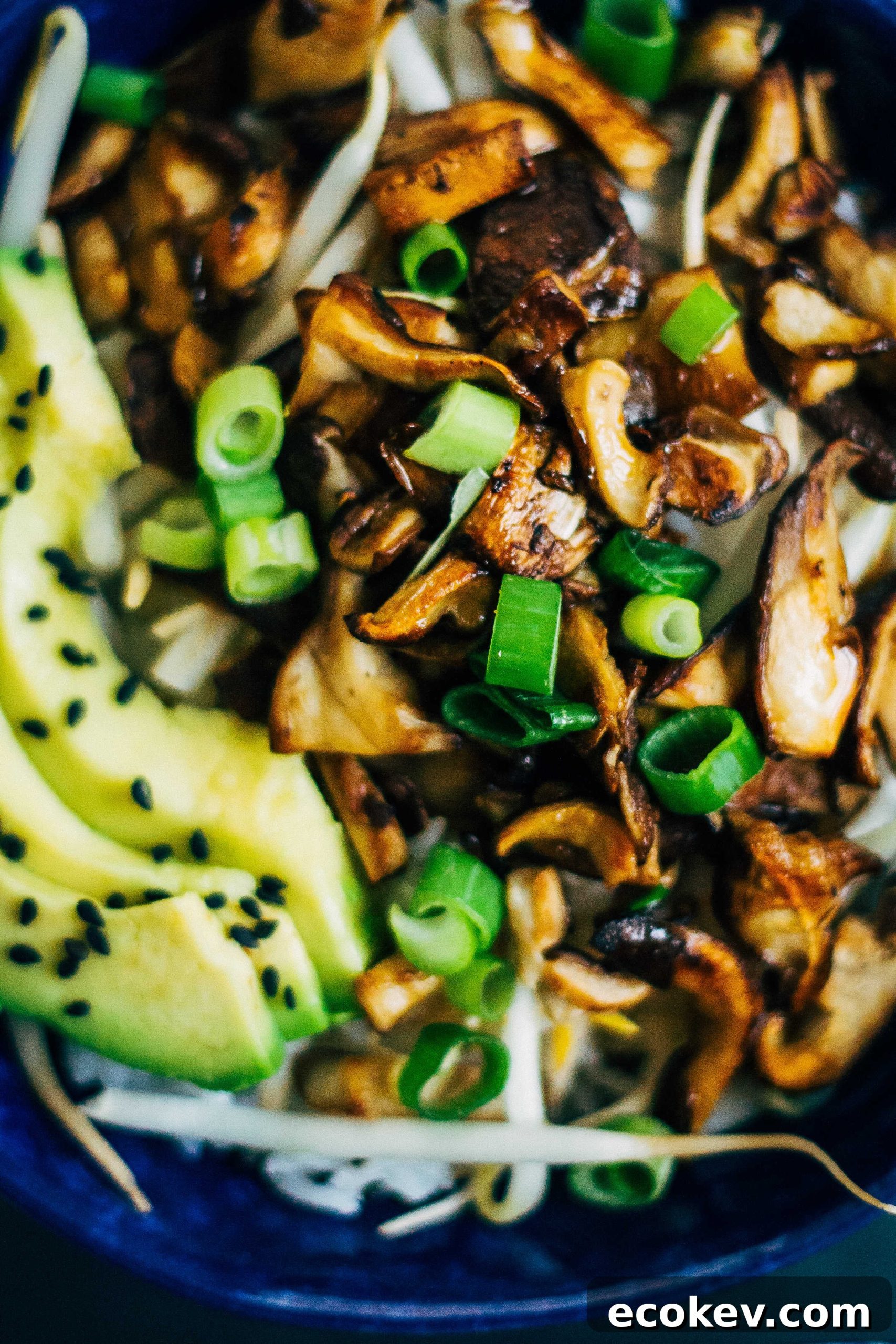 Vegan Shiitake Donburi | Well and Full | #vegan #plantbased #recipe