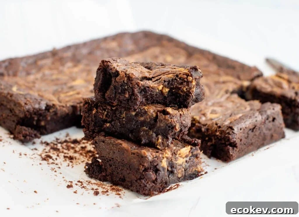 Plate of brownies.