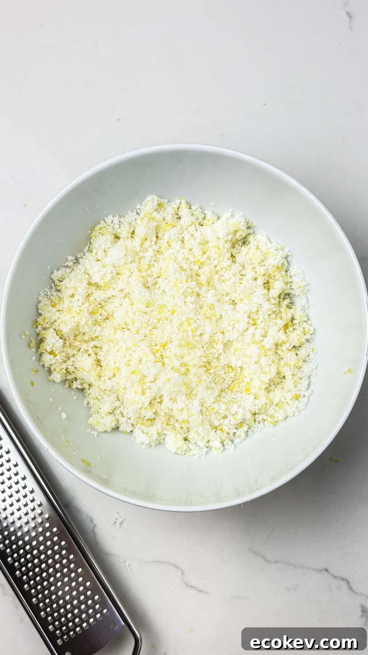 Lemon zest sugar.