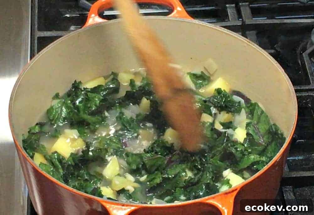Adding Kale to Soup