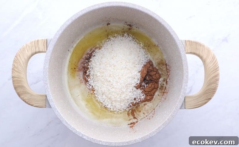 step 4 add cocoa coconut