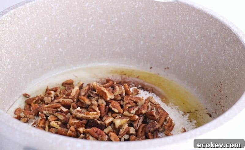 step 4 add nuts no bake chocolate cookies