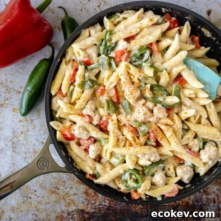 Rattlesnake pasta in a fry pan.