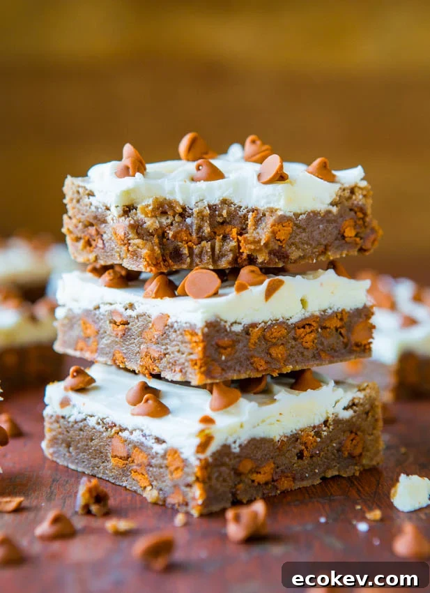 White Chocolate-Topped Cinnamon Chip Cinnamon Bars - Bursting With Big Cinnamon Flavor - Recipe at averiecooks.com