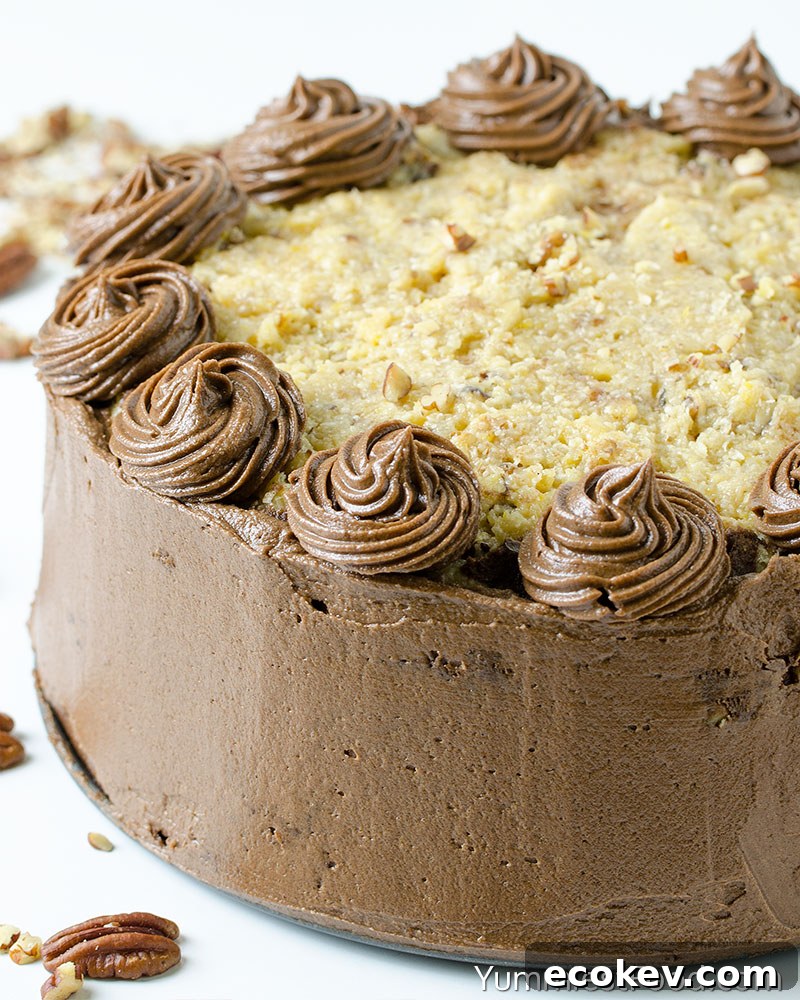 German Chocolate Cake - a Whole Cake