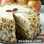 Apple, Pecan Cake With Buttercream Frosting Recipe - Featured Image