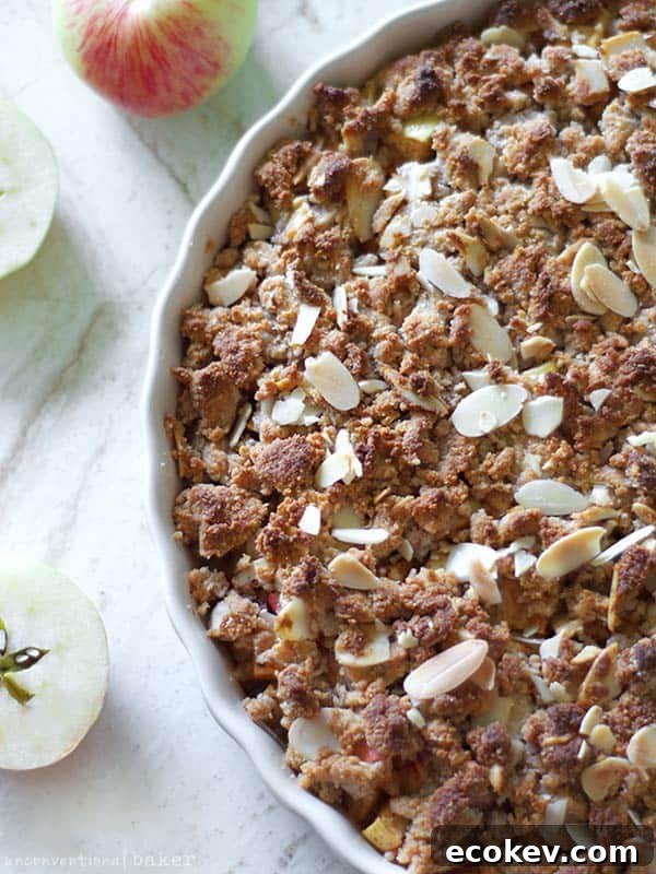 paleo, vegan, and gluten-free apple crumble