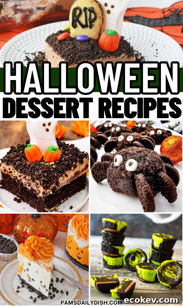 Roundup Image for Halloween Dessert Recipes 
