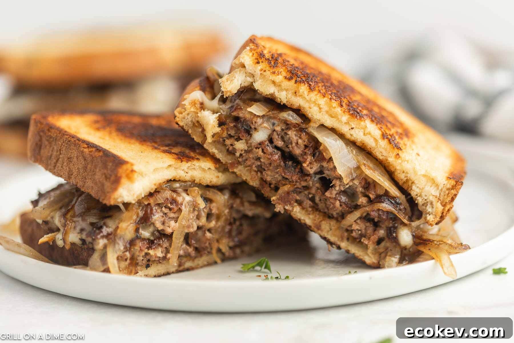 Patty Melt on a plate