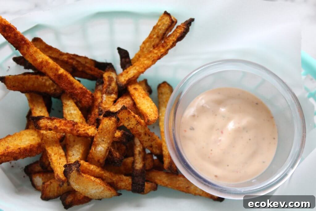 seasoned jicama fries with dip