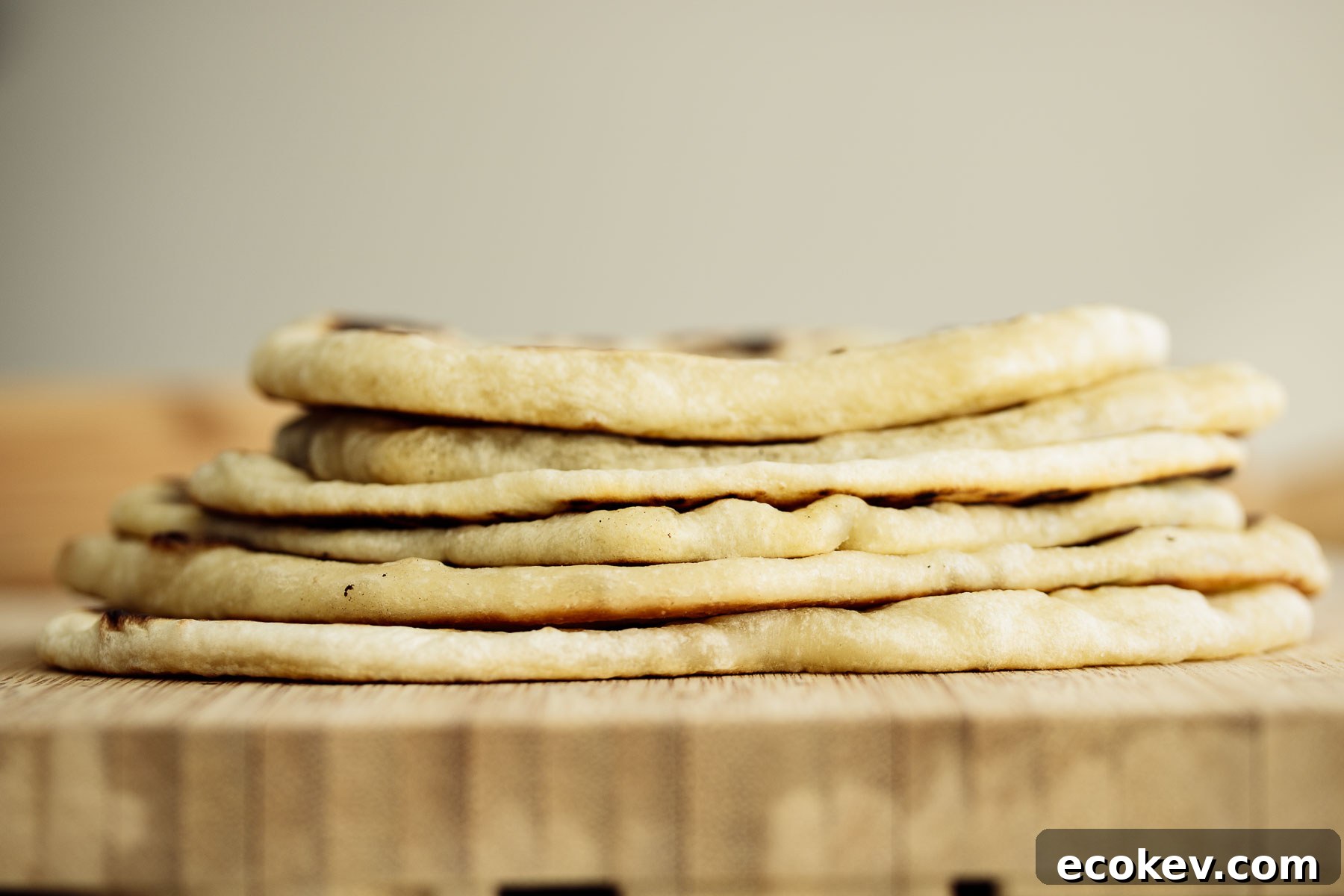 A stack of flatbread.