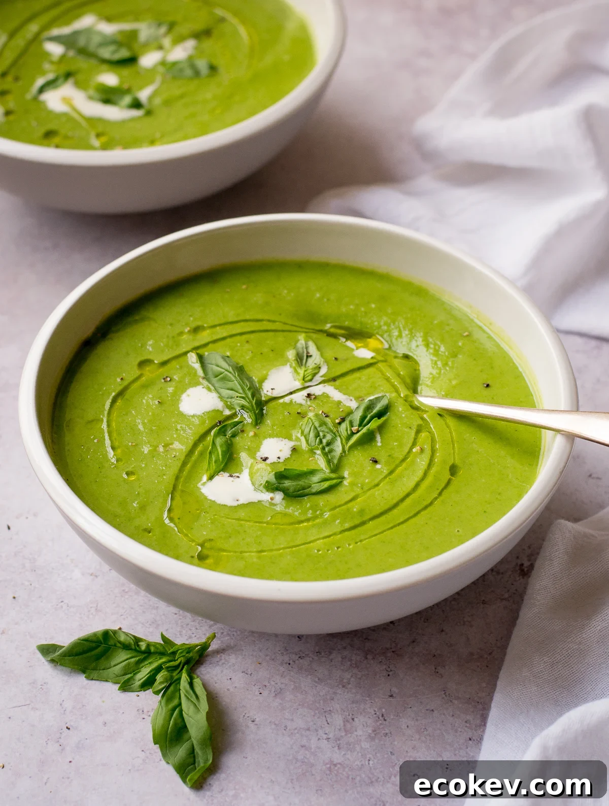 broccoli and pea soup