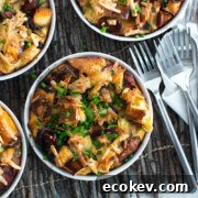 Sausage Gouda Pretzel Strata