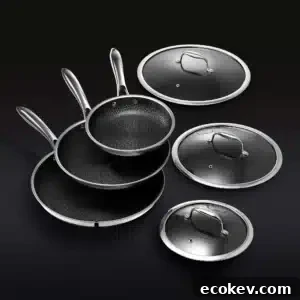 HexClad Non-Stick Skillet set with Lids
