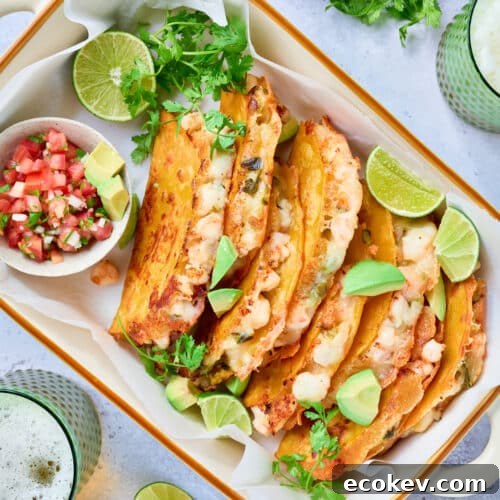 Tacos Gobernador (Cheesy Shrimp Tacos)