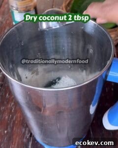 Dry coconut for paan shots, a key ingredient for texture and flavor.