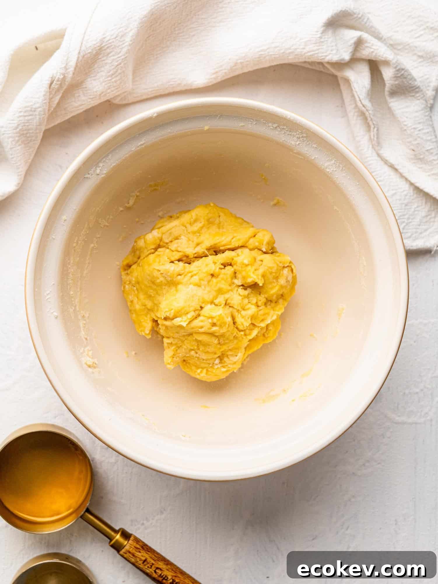 A bowl with the easy empanada dough.