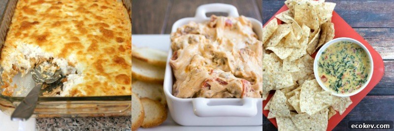 Slow Cooker Bacon Rnach Dip Collage