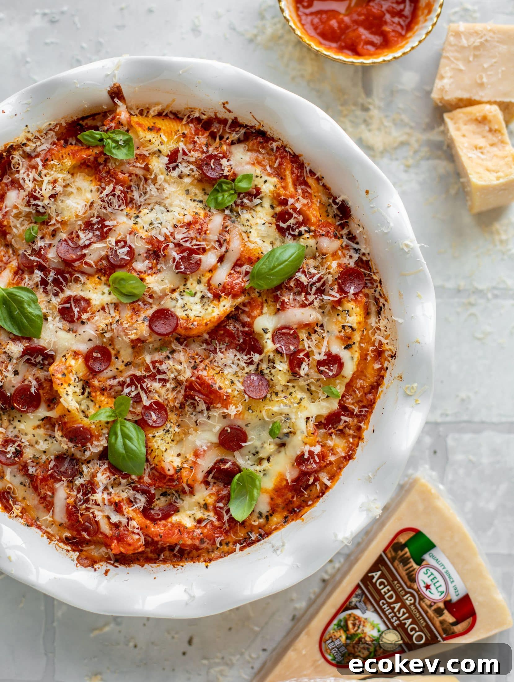 asiago pizza stuffed shells