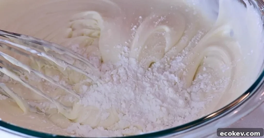 adding cornstarch to the cheesecake batter