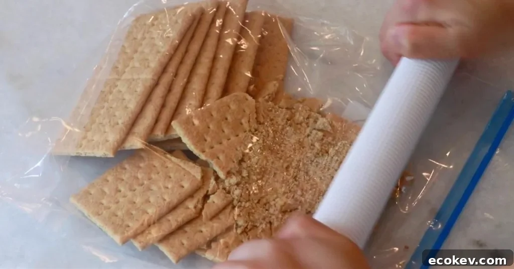 crushing graham crackers