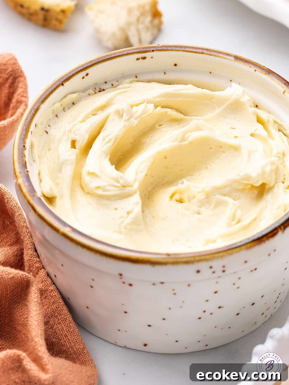 ramekin filled with whipped honey butter