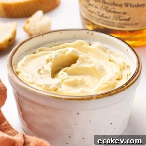 whipped Bourbon Honey Butter in ramekin