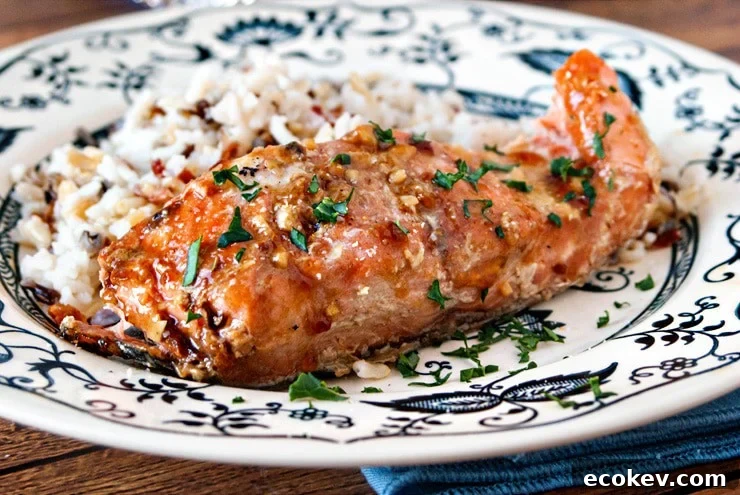 Maple Garlic Baked Salmon