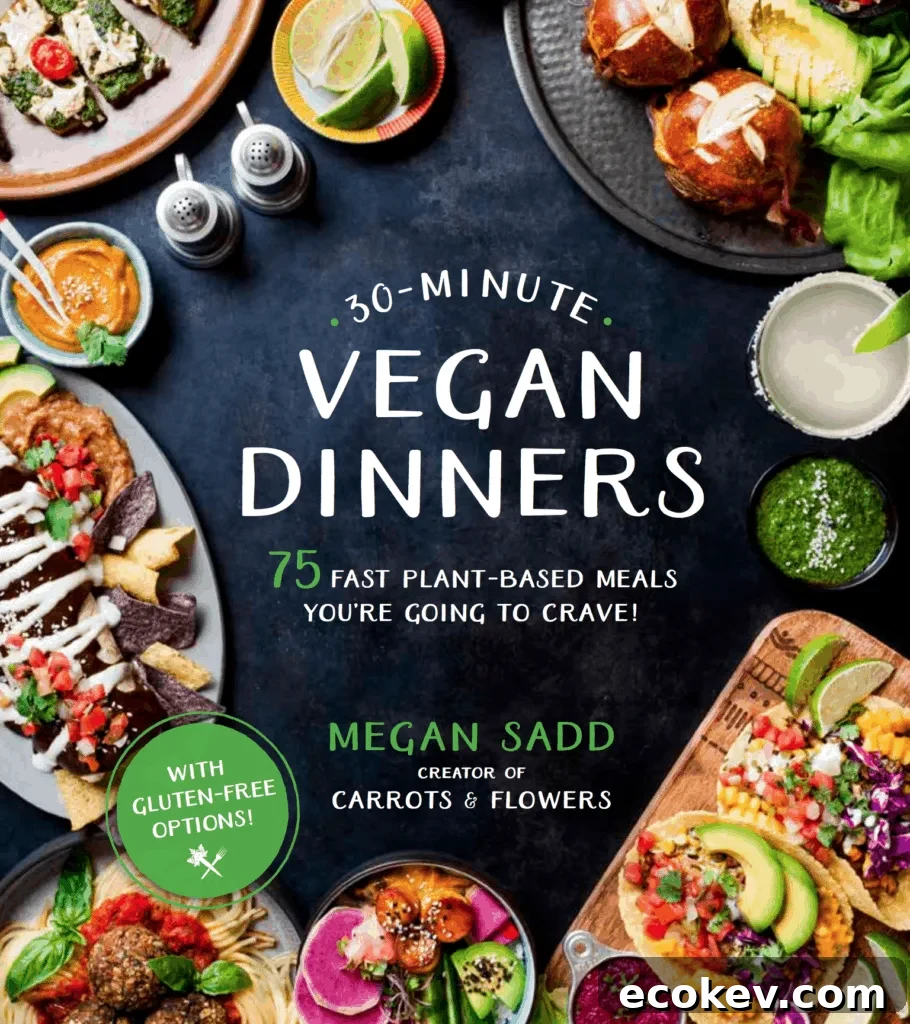 Cover of 30 minute vegan dinners by Megan Sadd