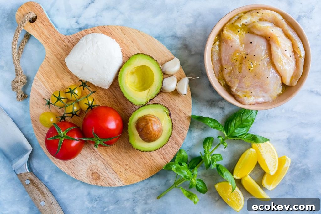Avocado Salsa Grilled Chicken Food Prep