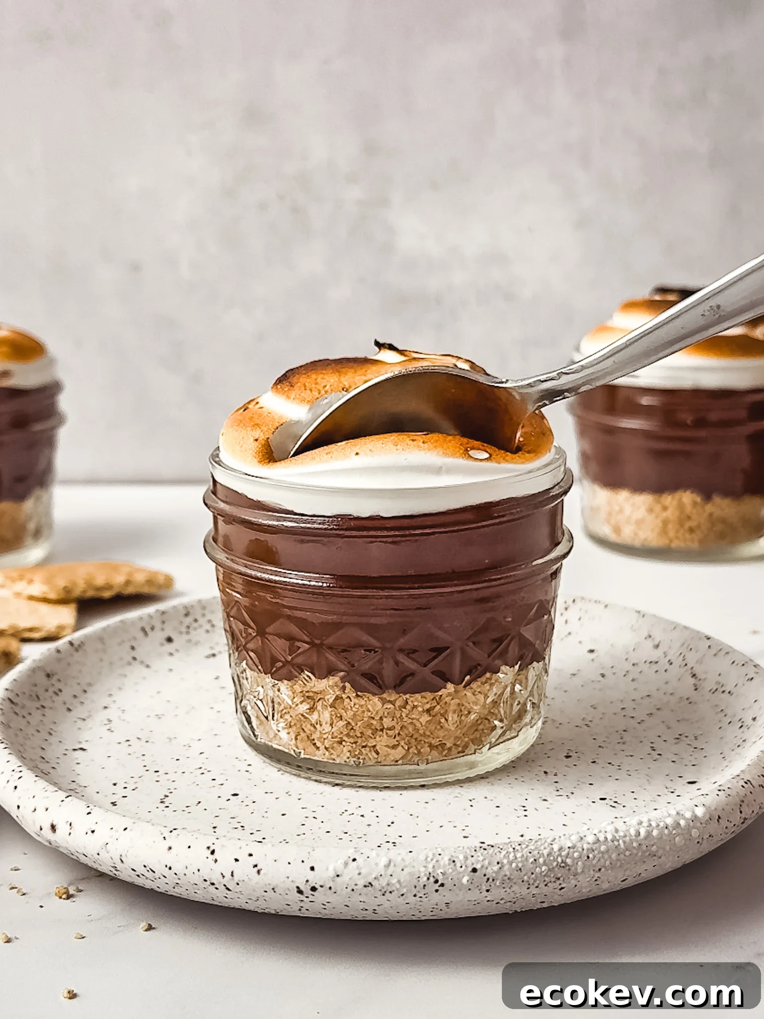 Pudding cups closeup