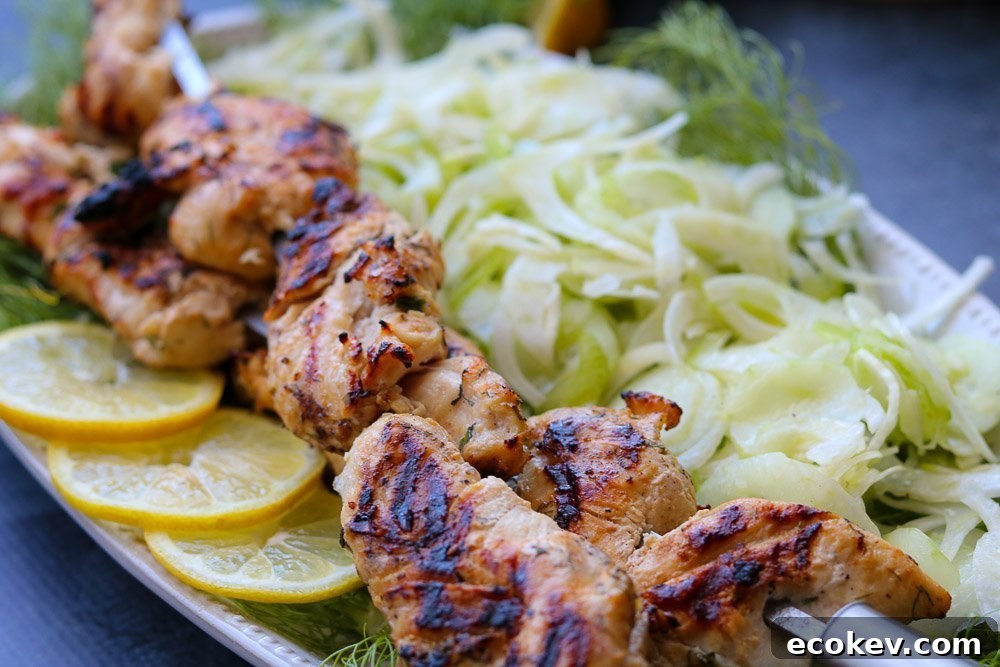 horizontal yogurt herb marinated grilled chicken