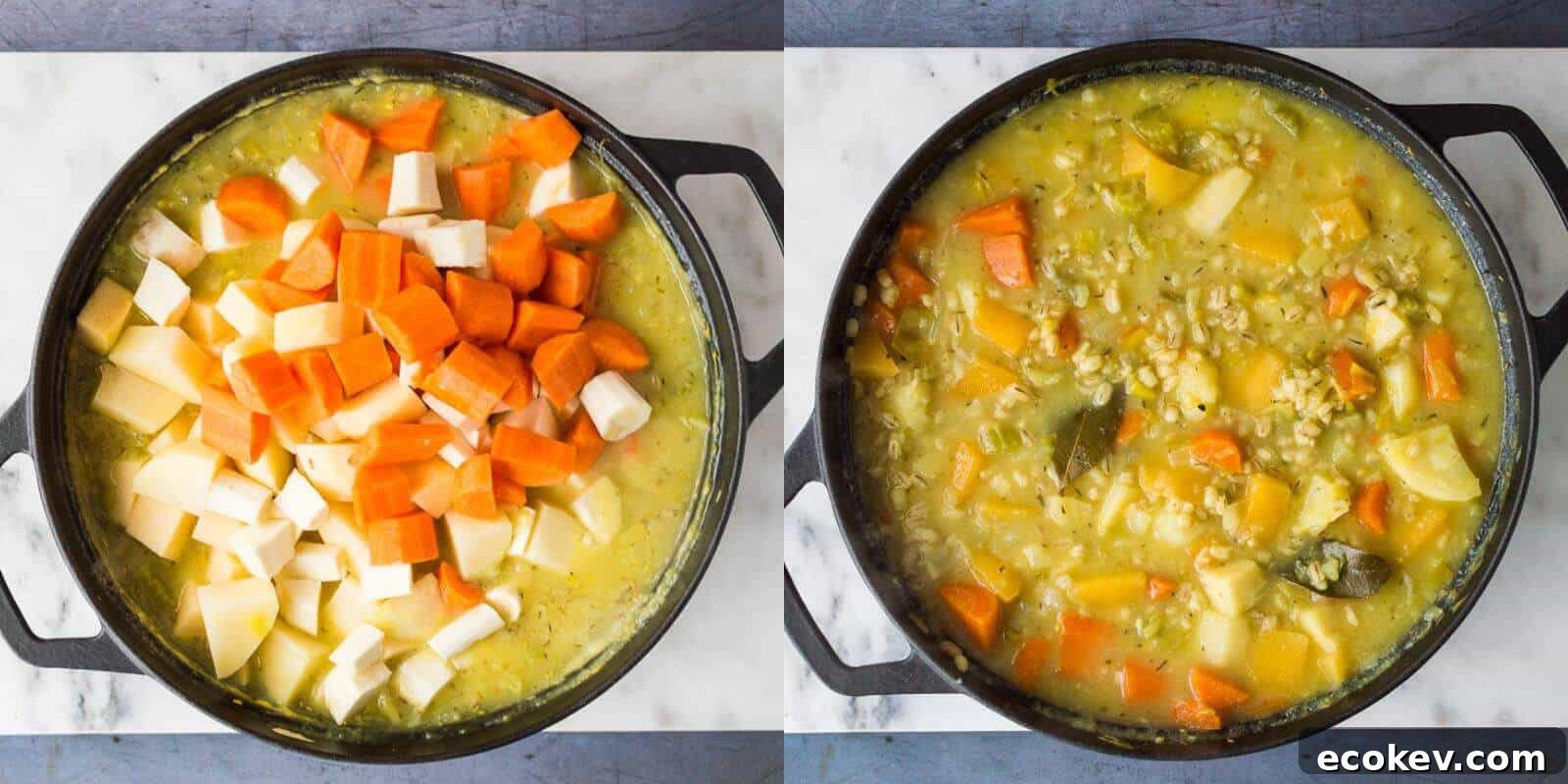 vegetable and pearl barley stew step 2