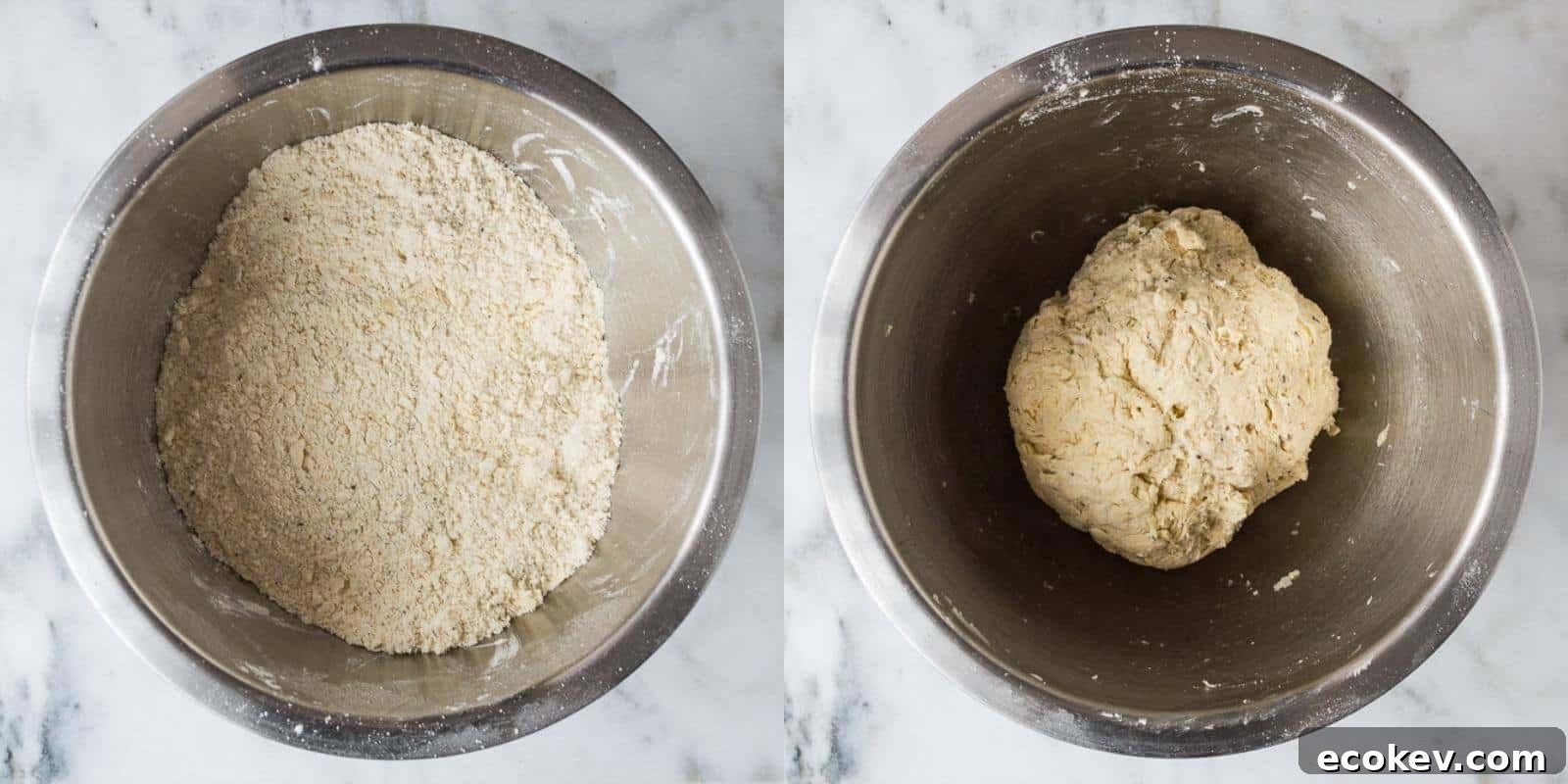 vegetable and pearl barley stew step 3 - making the dumpling dough