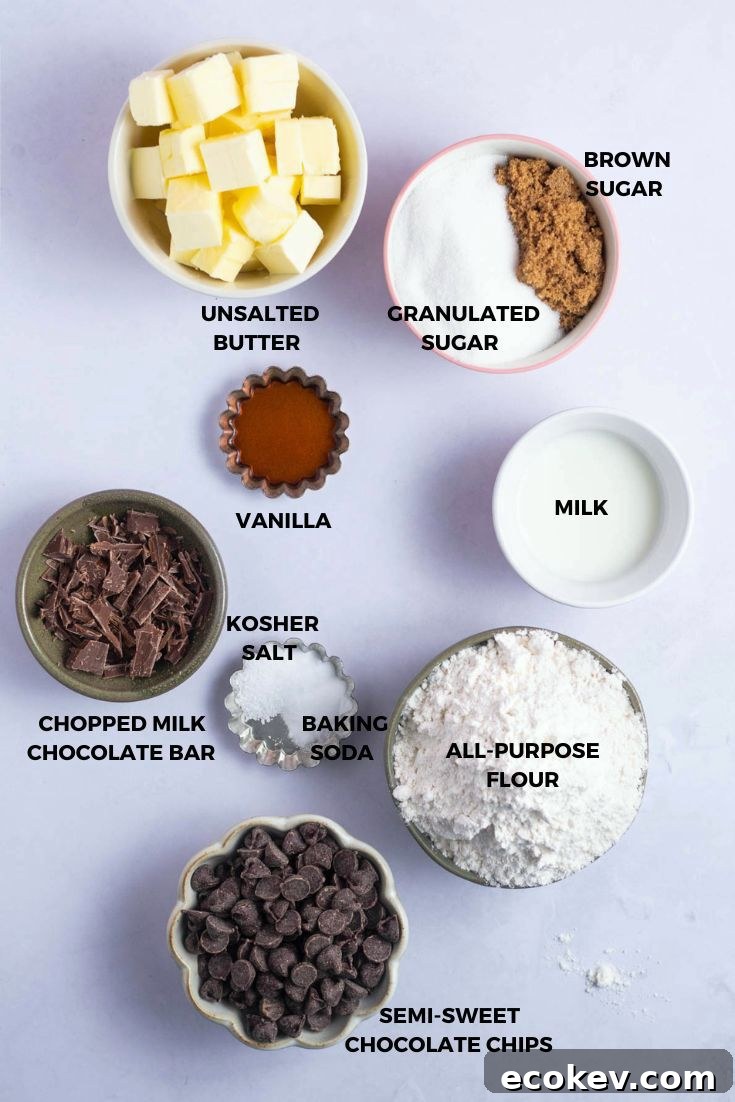 ingredients for egg free chocolate chip cookies