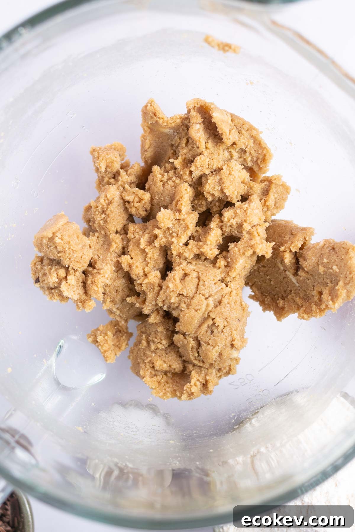 butter, sugar combined in a mixing bowl