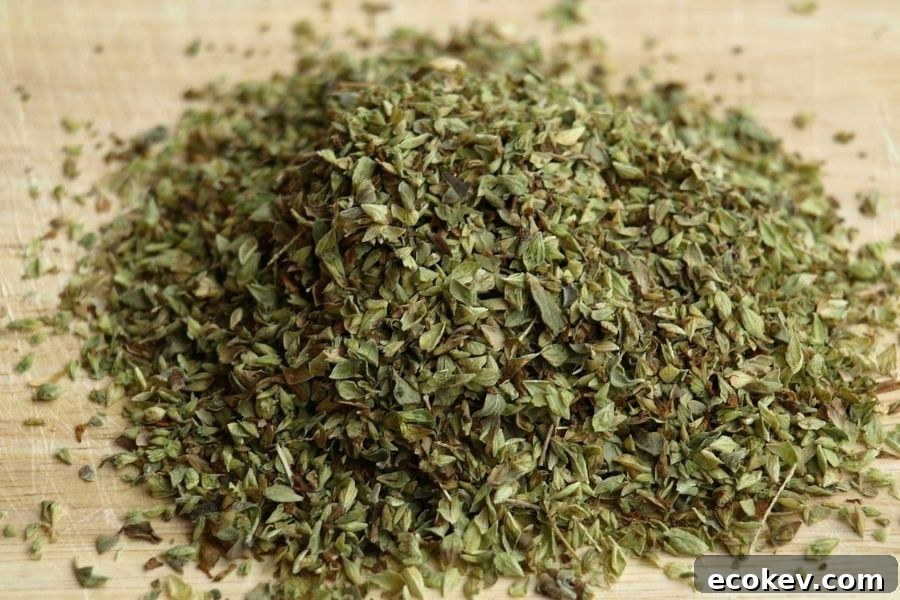 Fresh oregano on a counter top