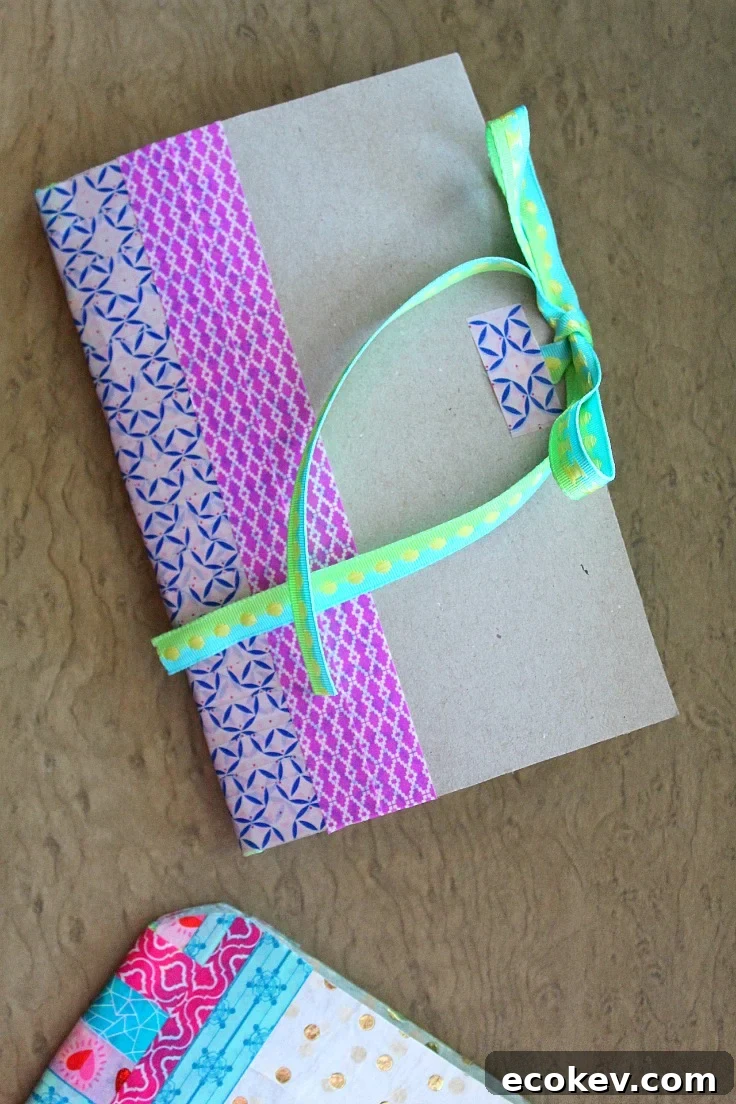 Recycled cereal box notebook