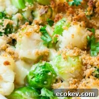 Cauliflower Broccoli Brussels Sprout Gratin