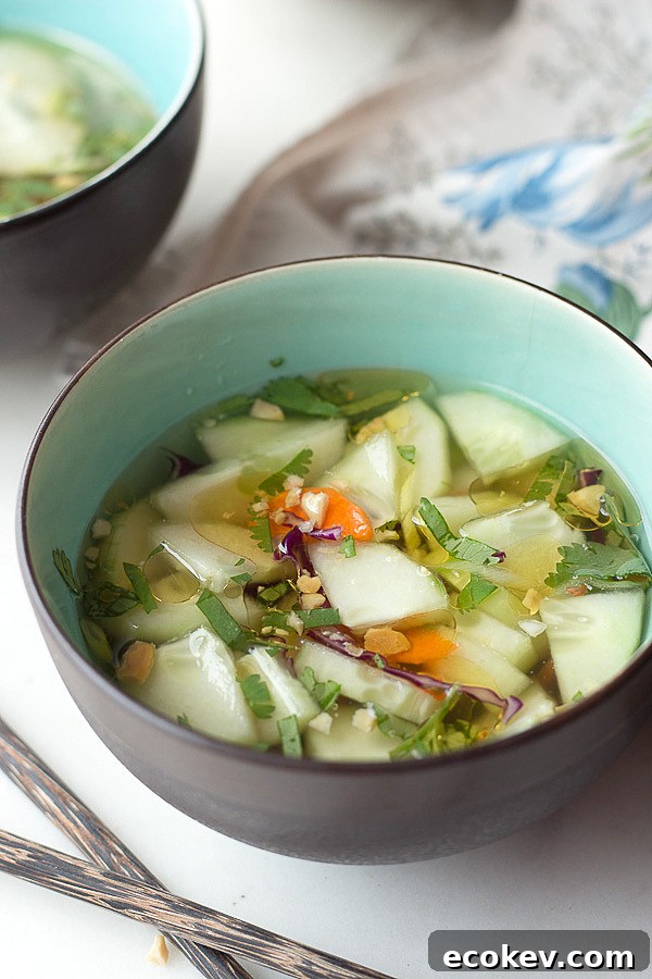 This refreshing Thai Cucumber Salad is a fast & easy side! low carb, sugar-free, Paleo & Keto.
