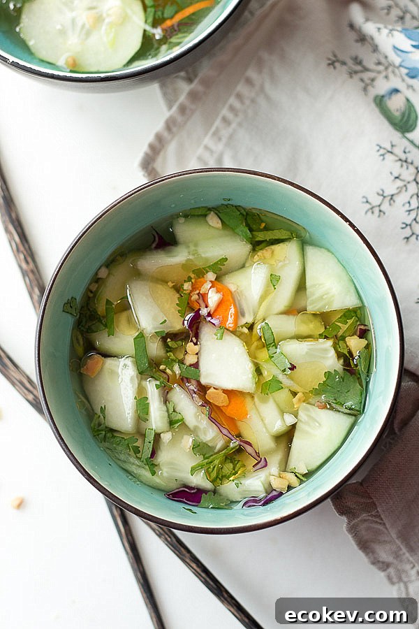 This refreshing Thai Cucumber Salad is a fast & easy side! low carb, sugar-free, Paleo & Keto.