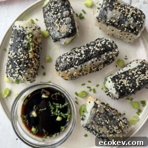 crispy rice paper roll on a plate
