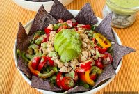 Crispy Taco Salad with Seasoned Beef, Avocado & Lime Ranch