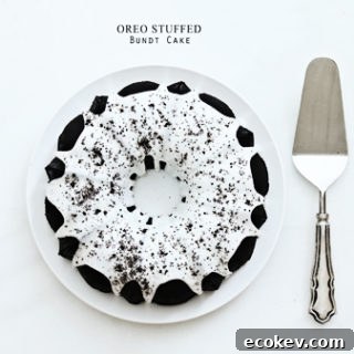 Oreo Stuffed Chocolate Bundt Cake