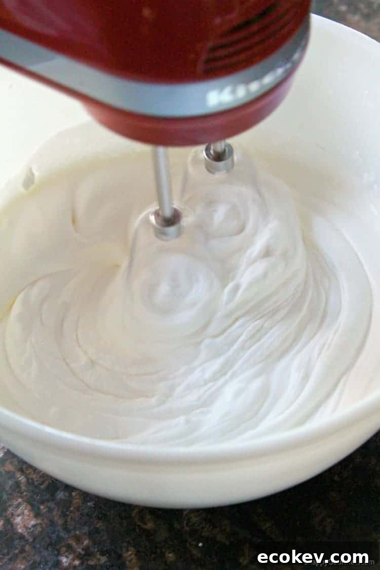 whipping cream in bowl