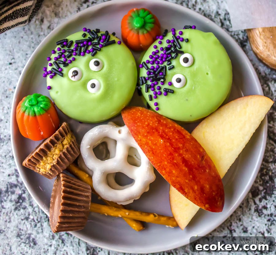 Halloween treats on a plate