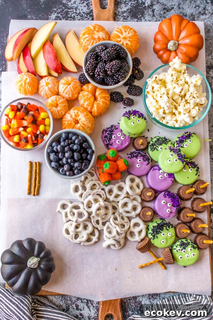 ingredients for a Halloween Snack Board